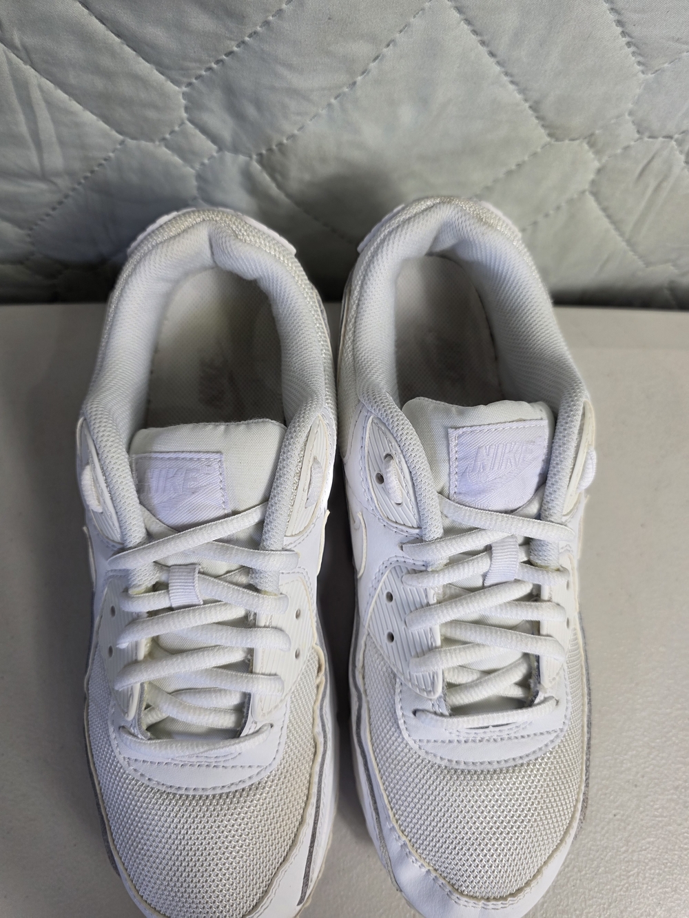 Nike Air Max 90 Twist Triple White Women Size 10 Athletic Sneakers - Picture 10 of 10